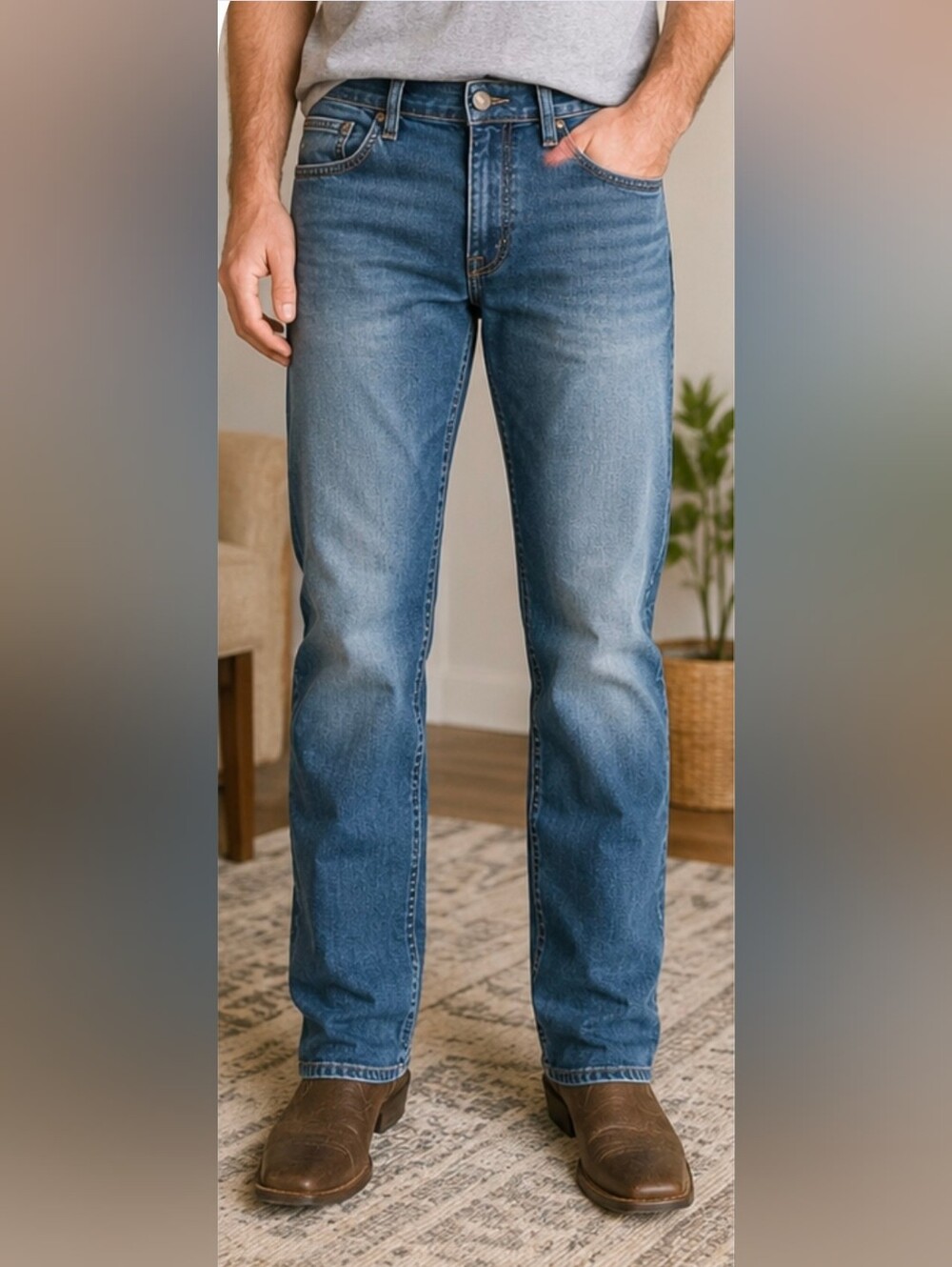 Wrangler 20X No 44 Men's Slim Straight Jeans 31x36 Stretch Western Cowboy